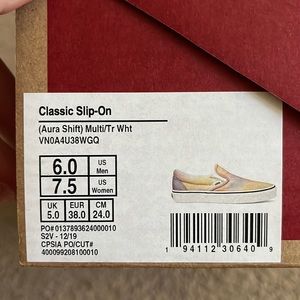 Vans Tie Dye (Aura Shift) W sz 7.5/M sz 6